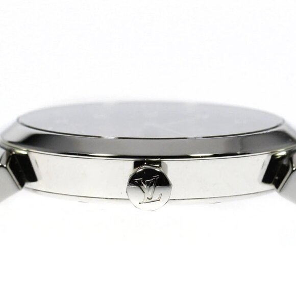 LOUIS VUITTON Tambour Slim MM QA144Z 11P diamond black Dial Quartz Ladies - Picture 9 of 13